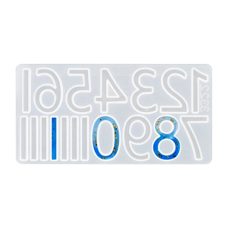 

1 set 1 Set Round Clock Mold With Arabic Numerals Easy Demolding Silicone Resin Casting Mold For Diy Epoxy Craft Jewelry Making