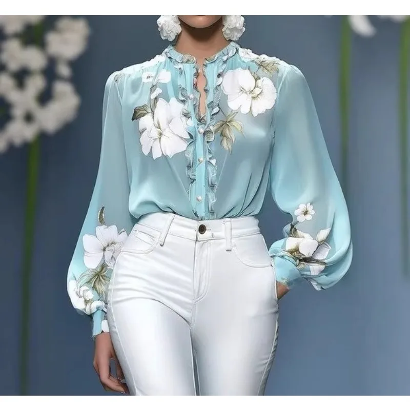 

Elegant Blouses Women New 2026 Spring Autumn Long Sleeve Blouse Woman Blouse Shirt Office Work Shirt Blusas Mujer De Moda Tops