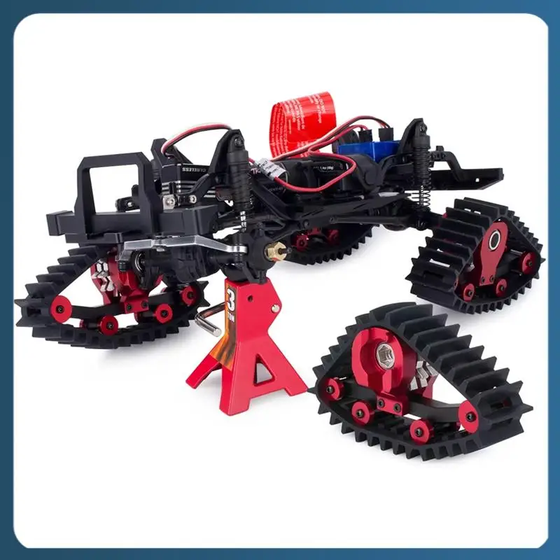 

Y22A-4Pcs Snow Tires Sets Carload Tracks Wheel Sandmobile Conversion For 1/18 RC Crawler Car TRX-4M Accessory Parts