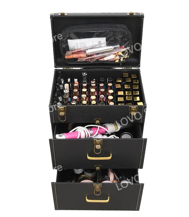 

Nail art trolley case goes out with professional makeup and beauty special large-capacity storage