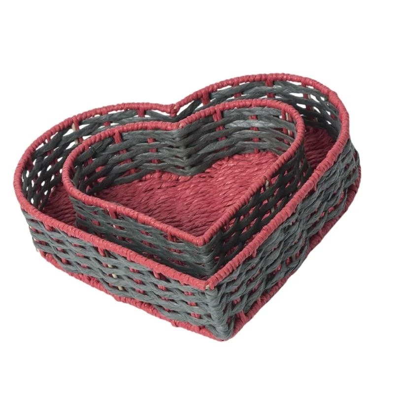 Faux Wicker Basket for Bread Snacks and Home Decoration Desktop Fruit