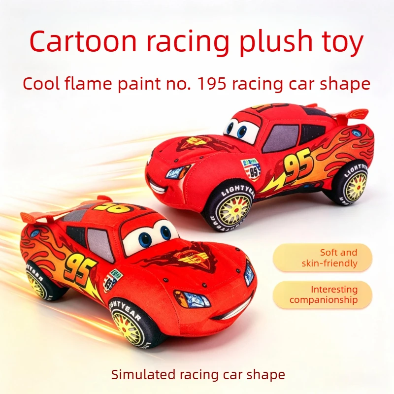 17-25cm Rotes 95 Cartoon-Auto Plüschkissen Stoffpuppe Deko für Halloween Weihnachtsfeier Geschenk – Detail 1