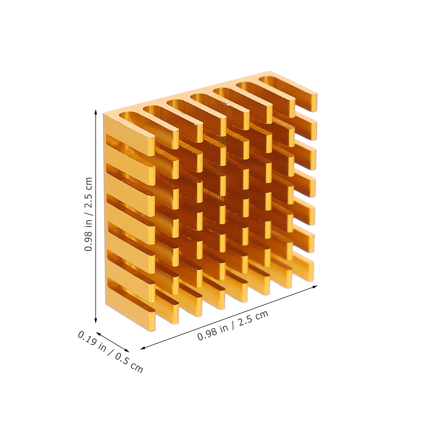 

10pcs Heat Sink 28x28x11mm Gold Slotted Aluminum Radiator for CPU GPU IC LED Cooler Heatsink Module