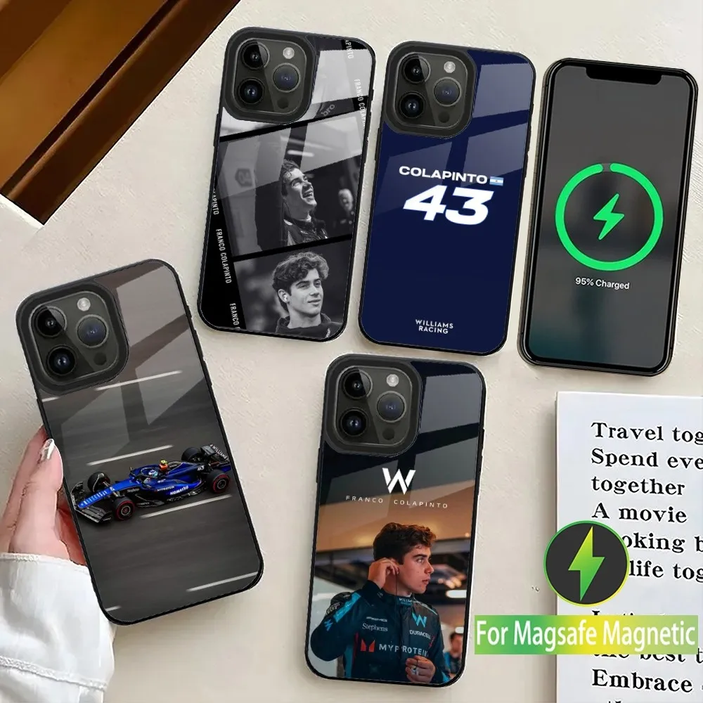 

F1 Drivers 43 F-Franco C-Colapinto Phone Case For iPhone 16,15,14,13,12,11,Plus,Pro,Max Mini Magsafe Magnetic Wireless Charging