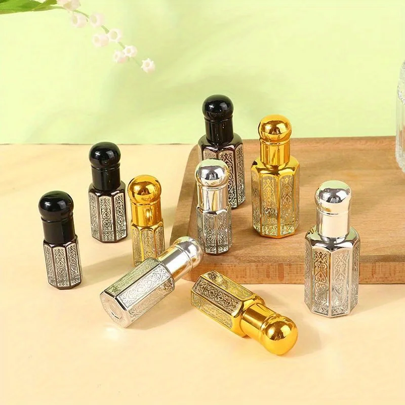 3ml/6ml/12ml Portable Essential Oil Ball Empty Bottle Perfume Walk Bead Bottle Massage Smear Small Sample Glass