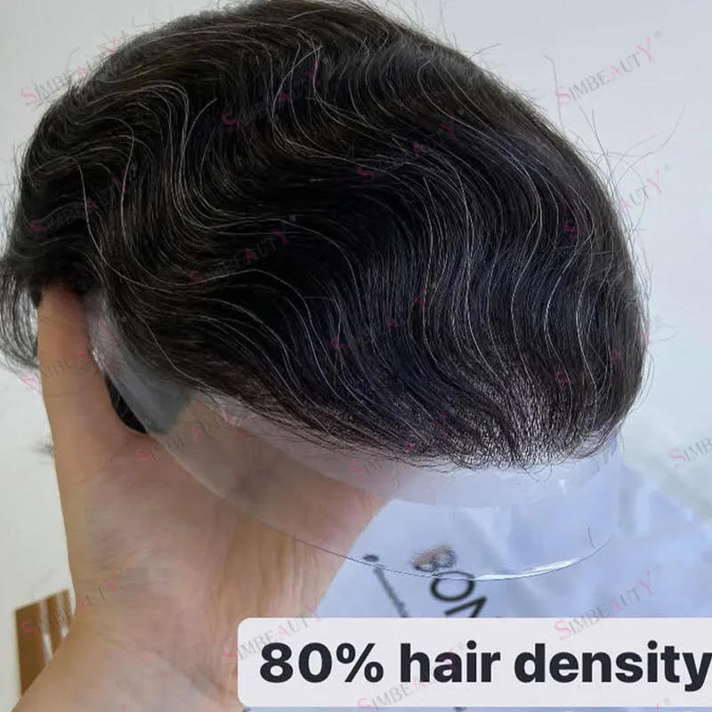 

Невидимый мужской парик из натуральных европейских волос, 80% плотность, микротонкая основа 0.02 мм, серый, оттенки 1B10, 1B30, с естественной линией роста волос