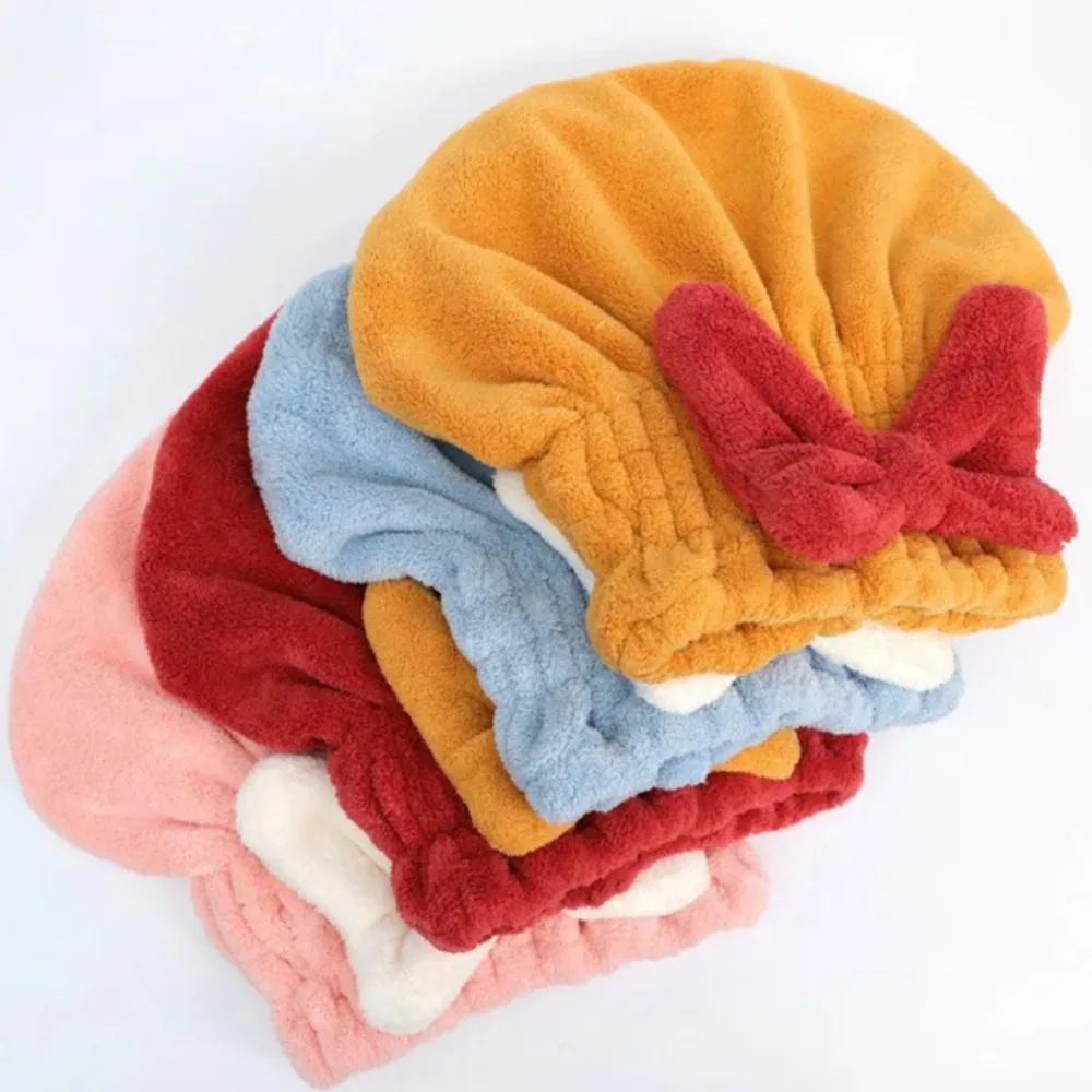 

1pc 27x26 Hair Twist Hair Towel with Strong Water Absorption and Quick Drying Thickened Bath Towels Cute Dry Hair Towel