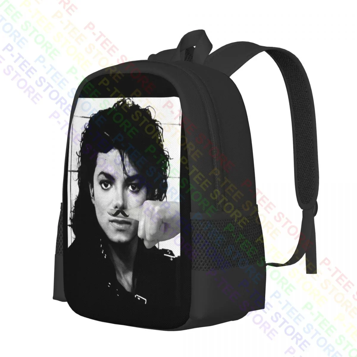 Michael Jackson Finger Horizontal Antenna MoustacheBackpack Large Capacity Vintage Personalised