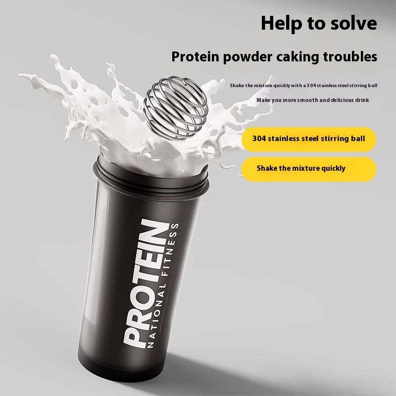 Gianxi Shaking Cup Fitness Sports Water Cup Protein Powder Shaking Cup Milk Shake Brewing Mixing Cup Male Female Cup image 2