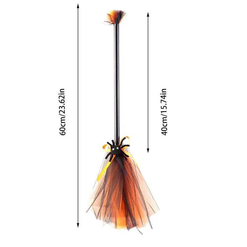 1Pc Broom Witch Costume Small Broom Realistic Wizard Flying Broom Props Witch Broom stick For Toddlers Cosplay Costume Party