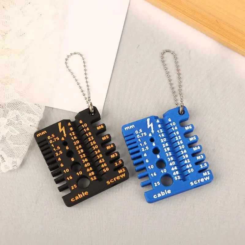 휴대용 너트 및 드릴 비트 나사 측정기 3D 프린팅 와이어 스크류 측정 도구 너트 볼트 나사용 드릴 비트 게이지 1개