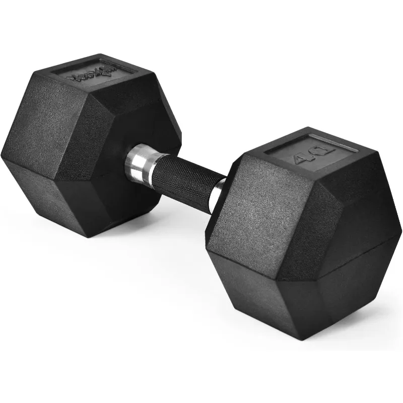 

Yes4All Rubber Grip Encased Hex Dumbbells – Hand Weights With Anti-Slip 40 LBS Single