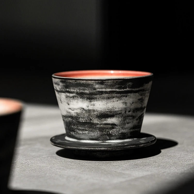 Timemore Artist Series Ceramic Coffee Cupping Cup With Saucer Portable Handmade Coffee Tasting Cup For Home Office Barista Use