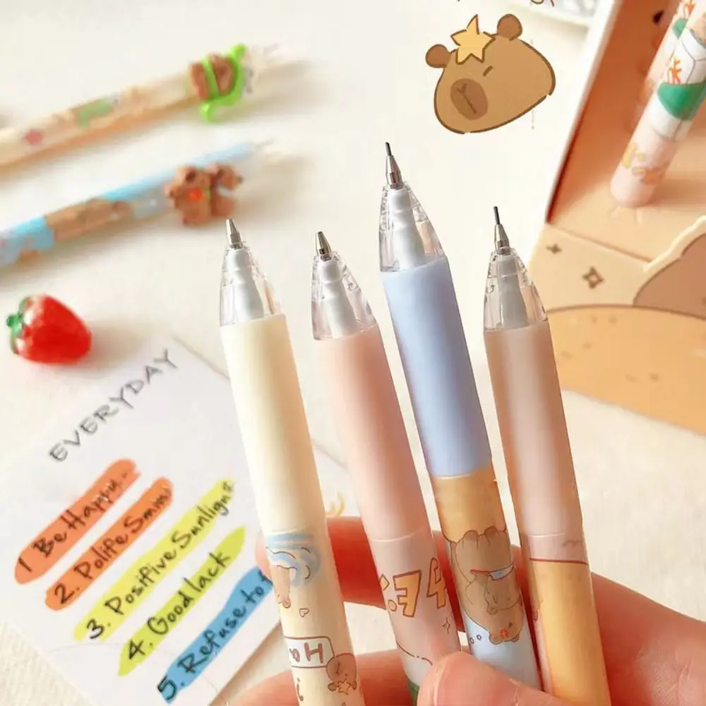 0.5mm Kawaii Capybara Mechanical Pencil Cartoon Pencils School Office Season Gift Children Sketching Writing Pencils Constantly