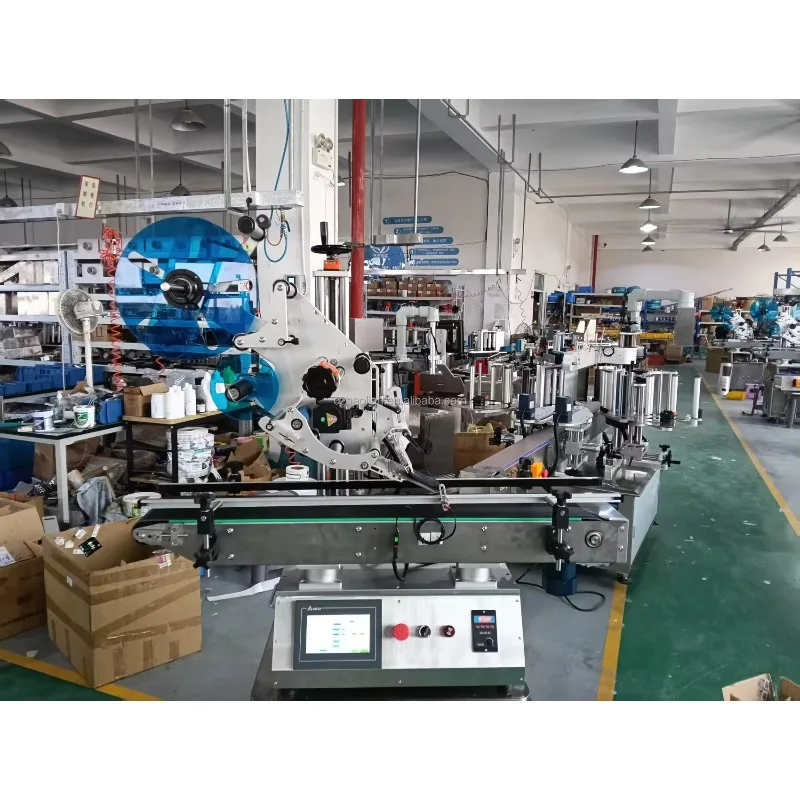 Automatic Sticker Adhesive Square Bottle Labeling Machine ,Sticker Flat Square Bottles Labeling Machine