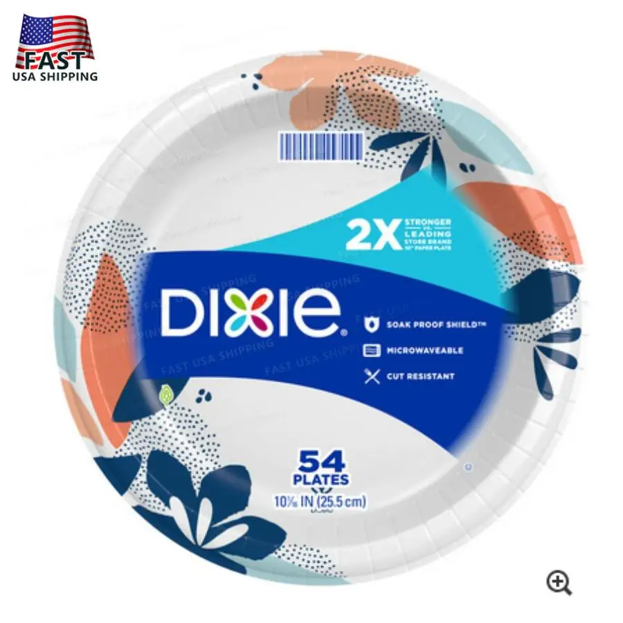 

Бумажная тарелка с принтом Dixie 10 дюймов