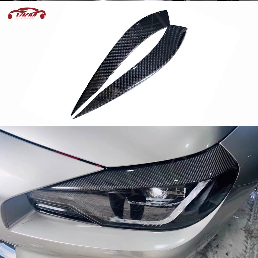 

For BMW 2 Series G87 M2 Car Headlight Eyebrow Eyelids Cover 2PCS Spoiler Tuning StickersTrim Real Carbon Fiber