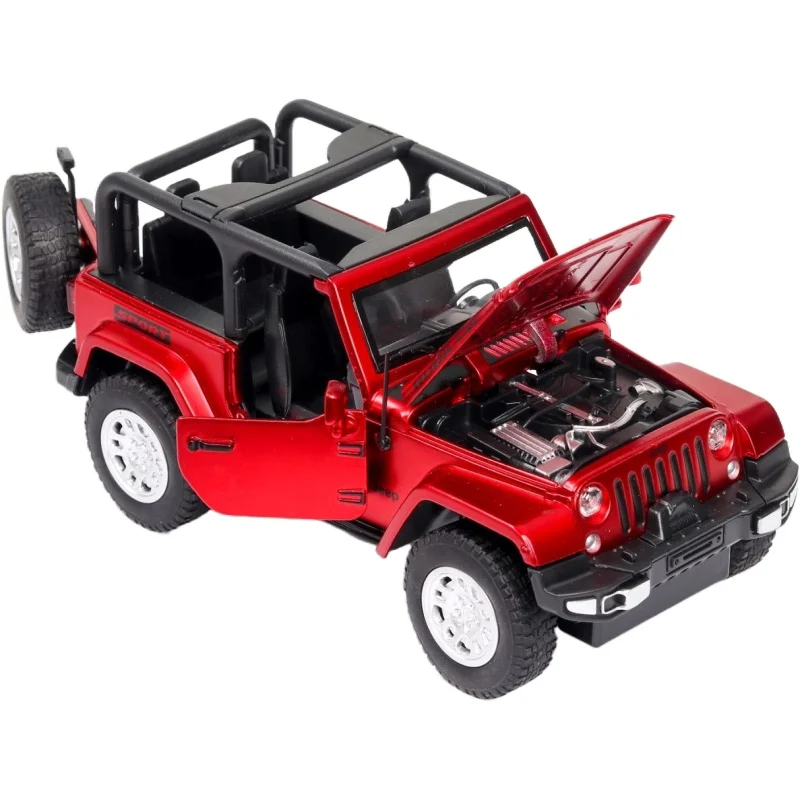 1:32 jeep Wrangler Rubicon modello di auto in lega Diecasts giocattolo in metallo veicoli fuoristrada modello di auto collezione di simulazione giocattolo per bambini regalo