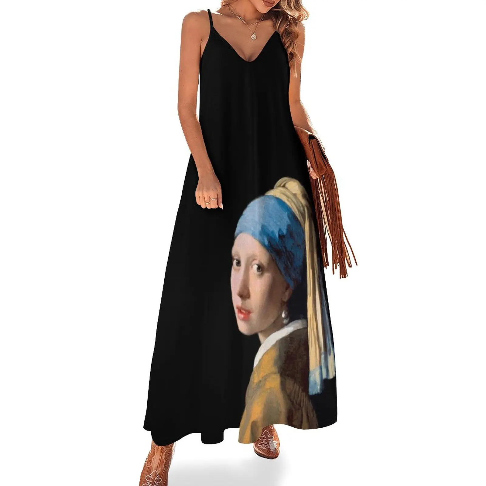 

Girl with a Pearl Earring Sleeveless Dress dresses for womens dress dresses dresses ladies 2023 summer summer woman dress 2023