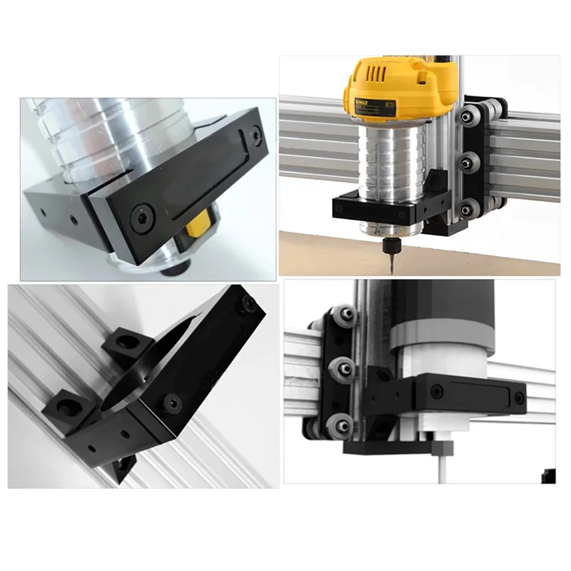 Spindle Mount Kit 80mm/71mm/65mm/52mm/43mm Aluminum Spindle Clamping Bracket for CNC Router Engraving Milling Machine