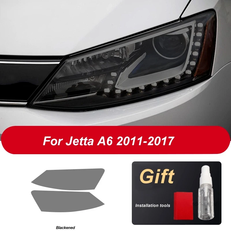 

Для Volkswagen Jetta VW MK6 A6 MK7 A7 аксессуары 2 шт. защитная пленка для фар автомобиля реставрация прозрачная черная наклейка из ТПУ