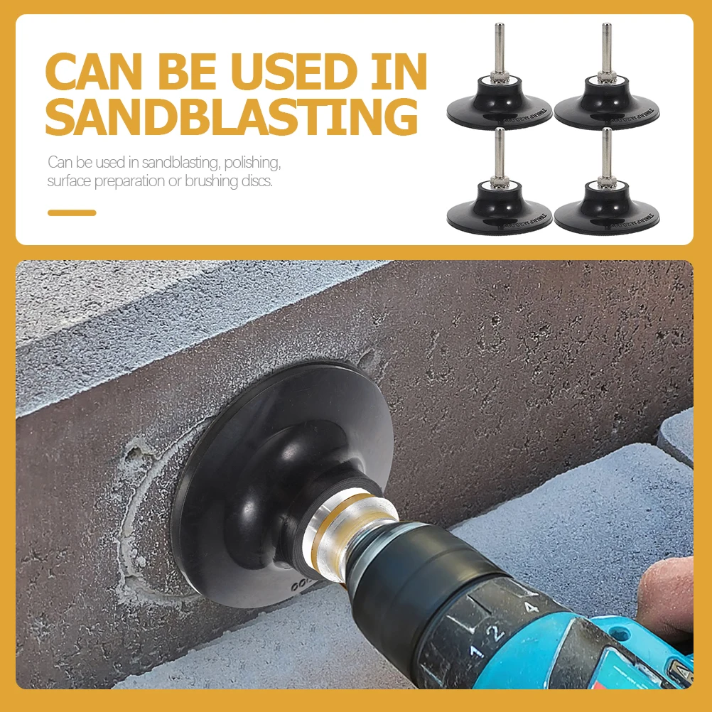 

4Pcs Disc Pad Holder 69mm Galvanized Steel Core Quick Release for Power Drill Sanding Polishing Disc Attachment