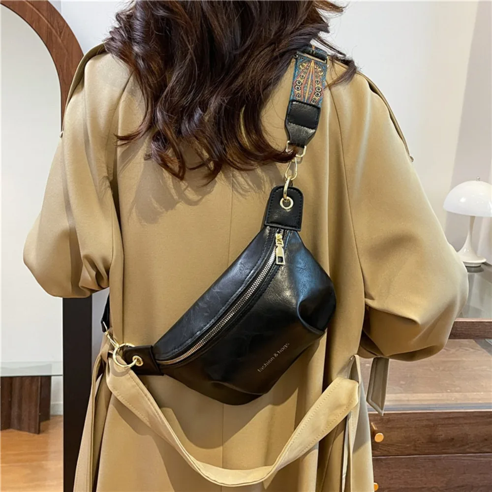 

Fashionable Summer Chest Bags Pu Leather Commute Shoulder Crossbody Bags For Women Large Capacity Travel Belt Handbags