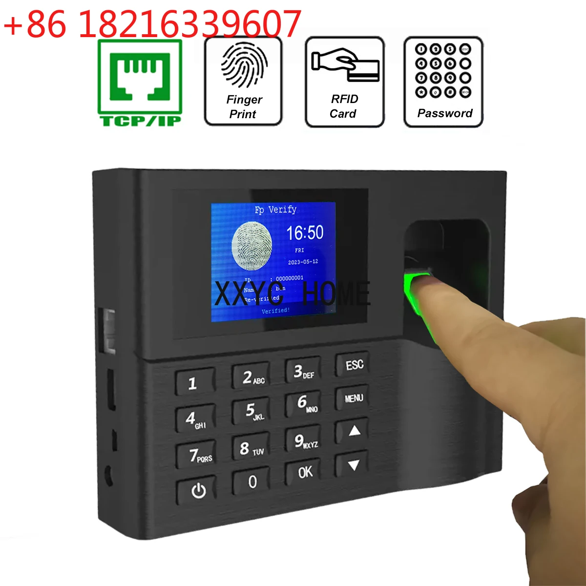Tcp/ip Biometric Fingerprint Employee Time and Attendance Management System Time Clock Punch Clock Machine