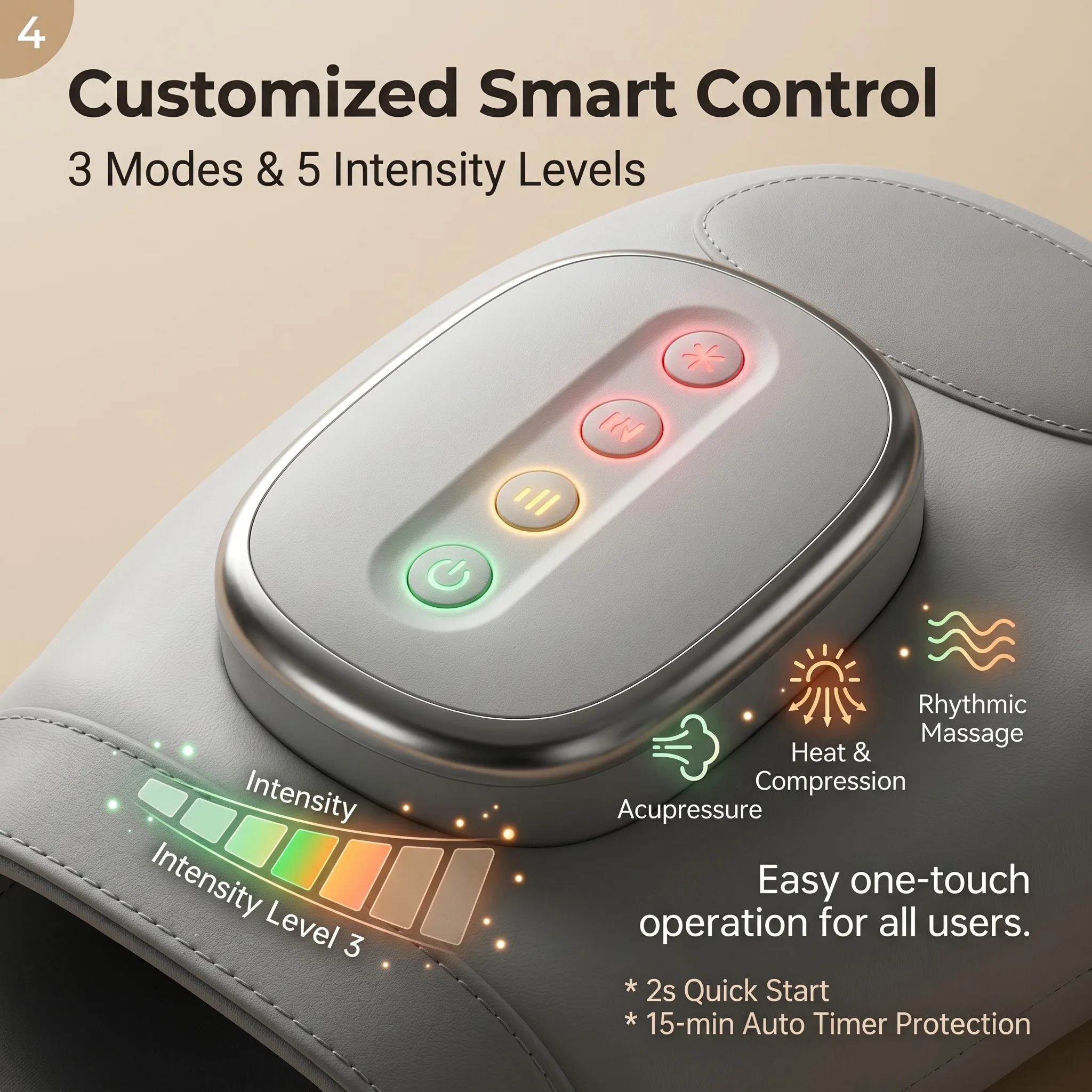 

Electric Hand Massager with Air Compression & Heat Therapy, 3 Modes 5 Intensities Cordless Hand Massage Glove for Finger Wrist R