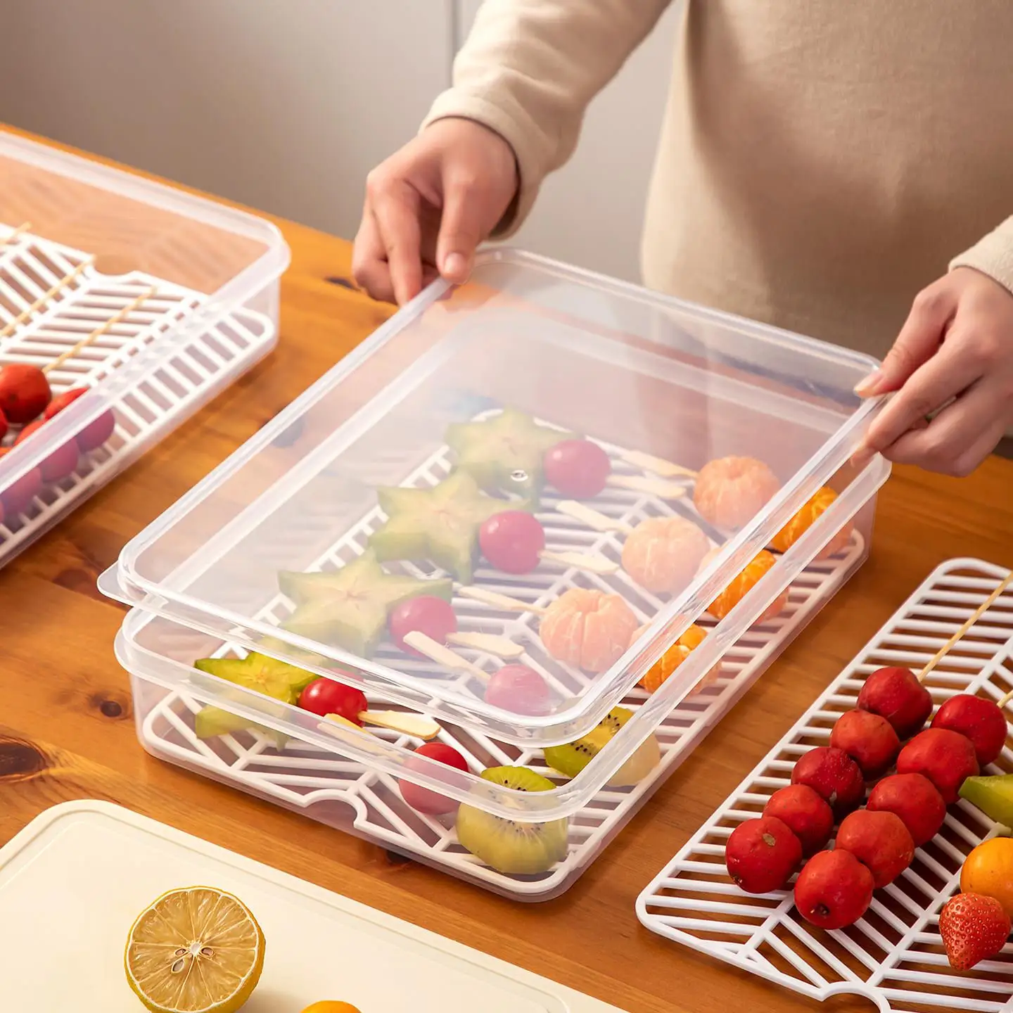 food-grade-display-tray-stall-selling-tool-dumpling-storage-box-refrigerator-special-packaging-box-kitchen-storage-organizer