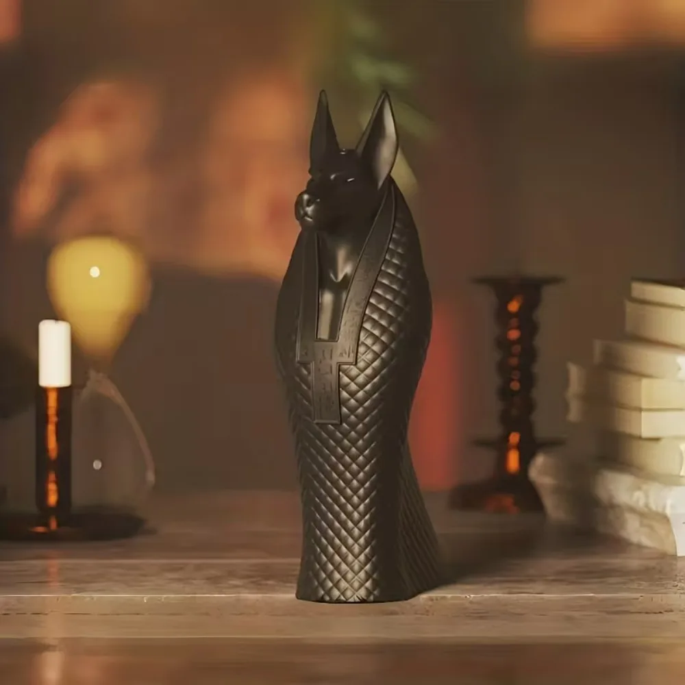 تمثال أنوبيس للإله المصري، تمثال إله الحارس الغامض المصري القديم ثلاثي الأبعاد، تمثال ديكور للكلاب، تصميم غريب الأطوار، مكتب، غرفة المعيشة، ديكور غرفة الطعام، ديكور منزلي حديث، هدية تذكارية فريدة لمحبي الحيوانات الأليفة، هدية تذكارية للعطلات