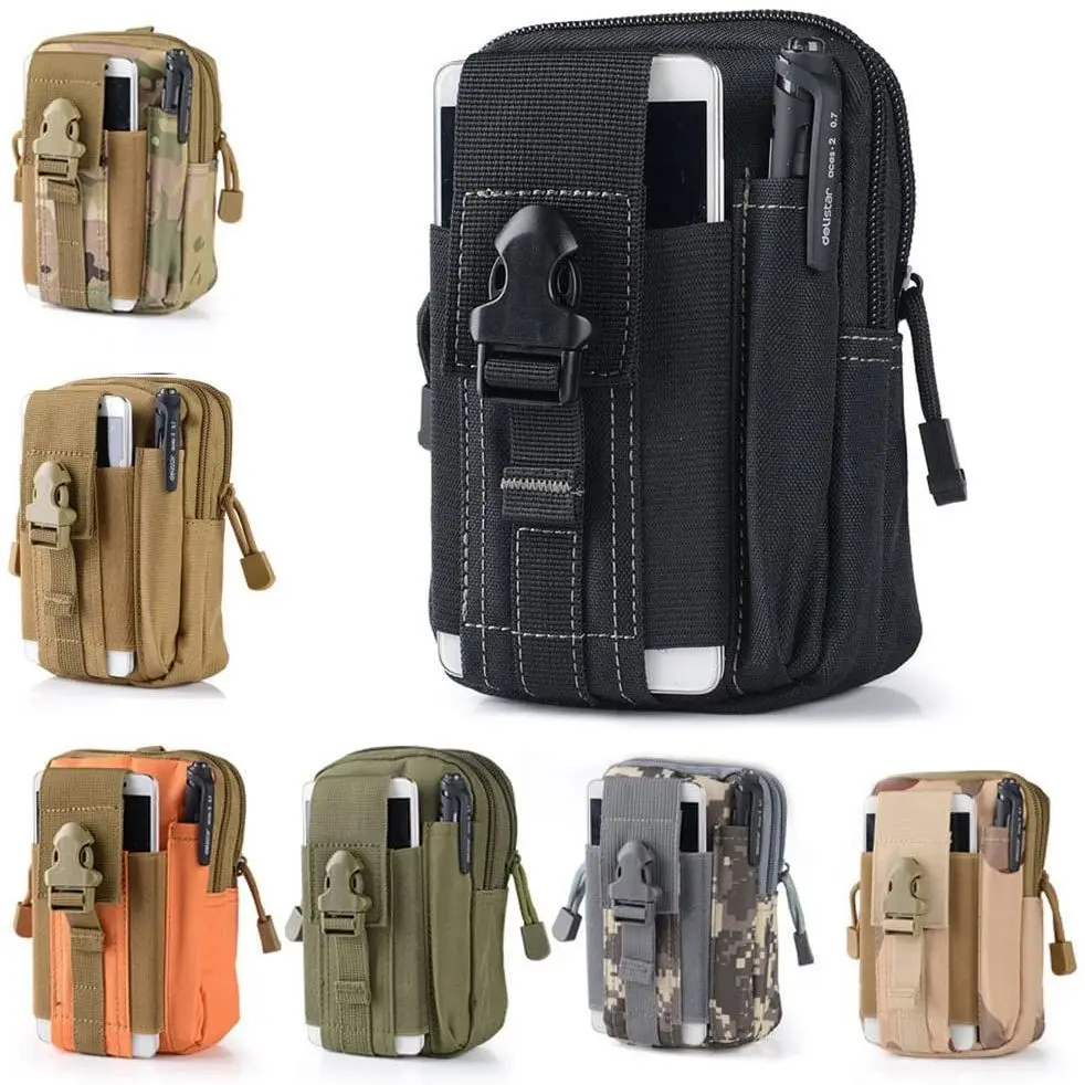 

Universal Outdoor Tactical Holster Military Molle Hip Waist Belt Bag Wallet Pouch Purse Phone Case Zipper Men Mini Beg