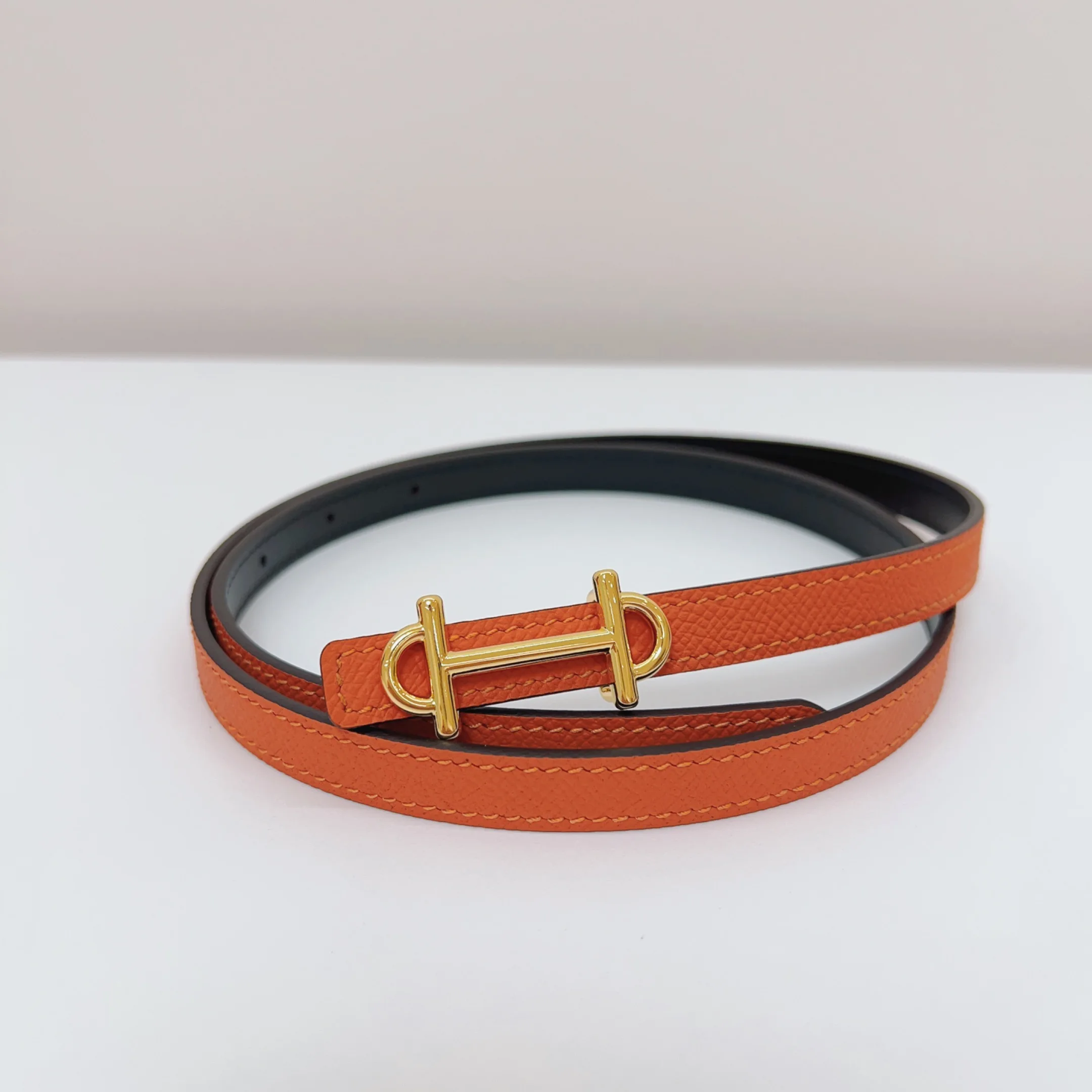 2024New Genuine Leather Belt Double Sided Available Women\'s Fashion High quality Luxury Brand Small Belt with Jean Sweater Shirt