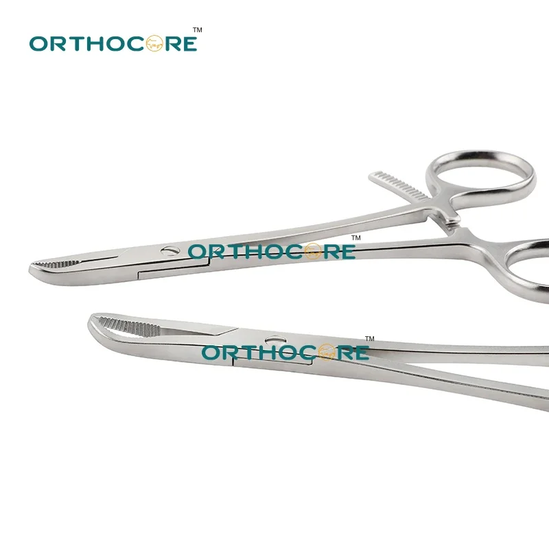 Mini Veterinary Orthopedic Instrument Equipment Serrated Bone Holding Forceps For Dogs With Jaws
