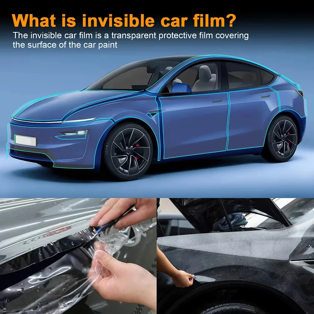 

For Tesla Model Y Juniper 2025-UP 9Mil TPU Scratch-resistant Car Paint Protection Film Car Body Transparent Bra Per-cut PPF Kit