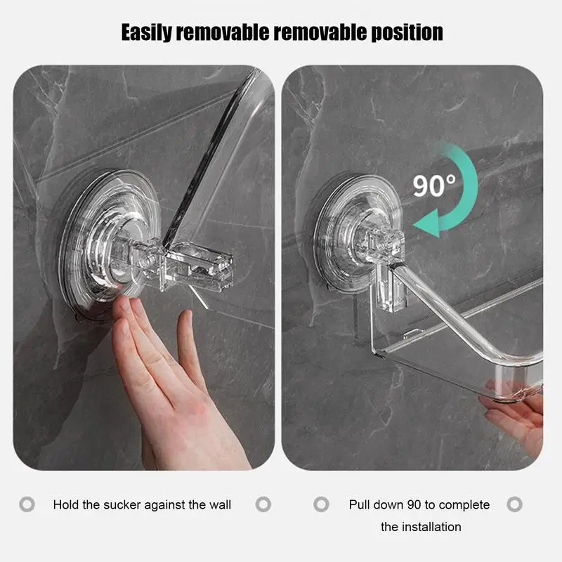 Bathroom Wall Mount Organizer Waterproof Product Holder Kitchen Storage Rack Shelf Adhesive Storage Case For Shampoo Wall Supply