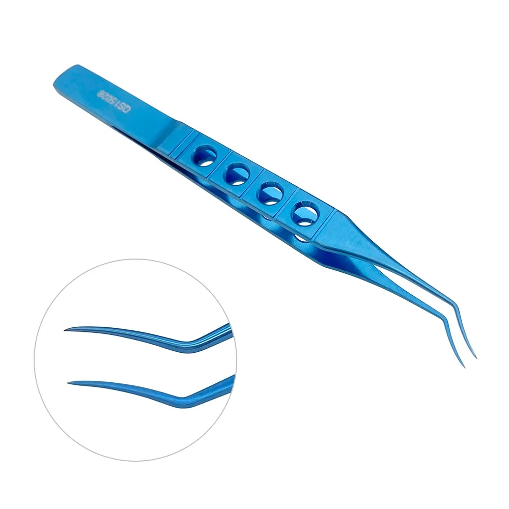 

1 шт. офтальмологический пинцет Perone LASIK с отверстием, инструмент для век, офтальмологический инструмент из титана, 115 мм