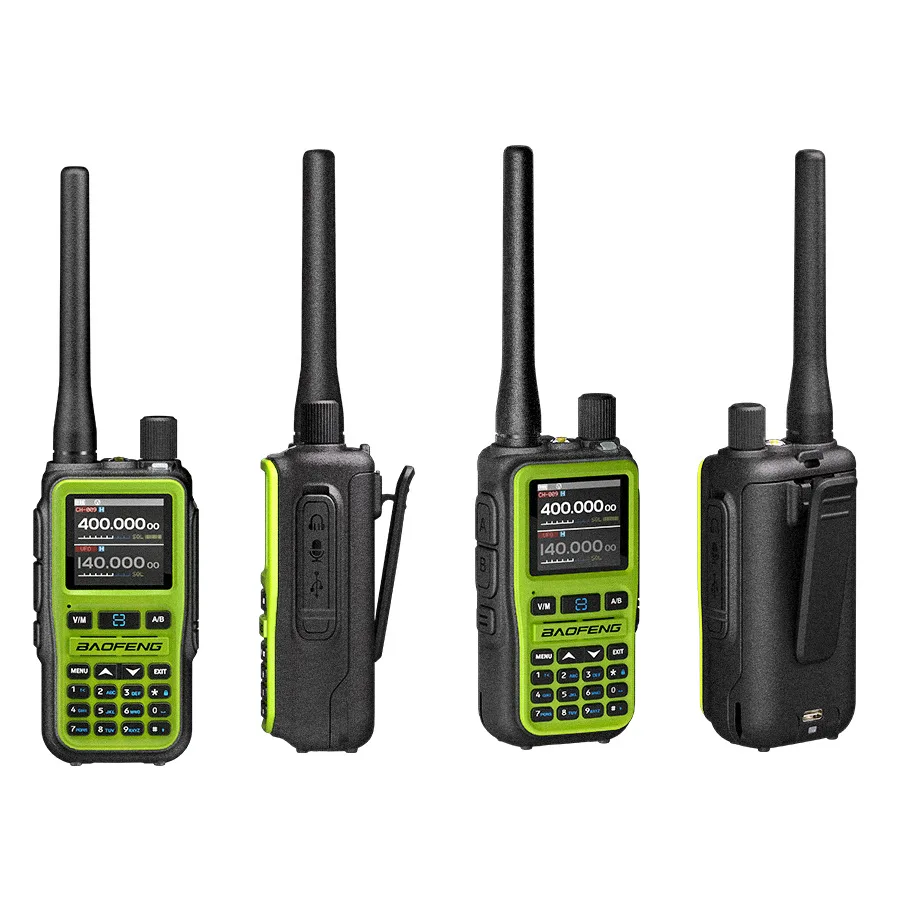 Baofeng 5R جهاز اتصال لاسلكي صغير مزدوج PTT بلوتوث APP برمجة رمادي أسود متعدد الموجات AM تردد نسخة لاسلكية أجهزة الراديو اتجاهين