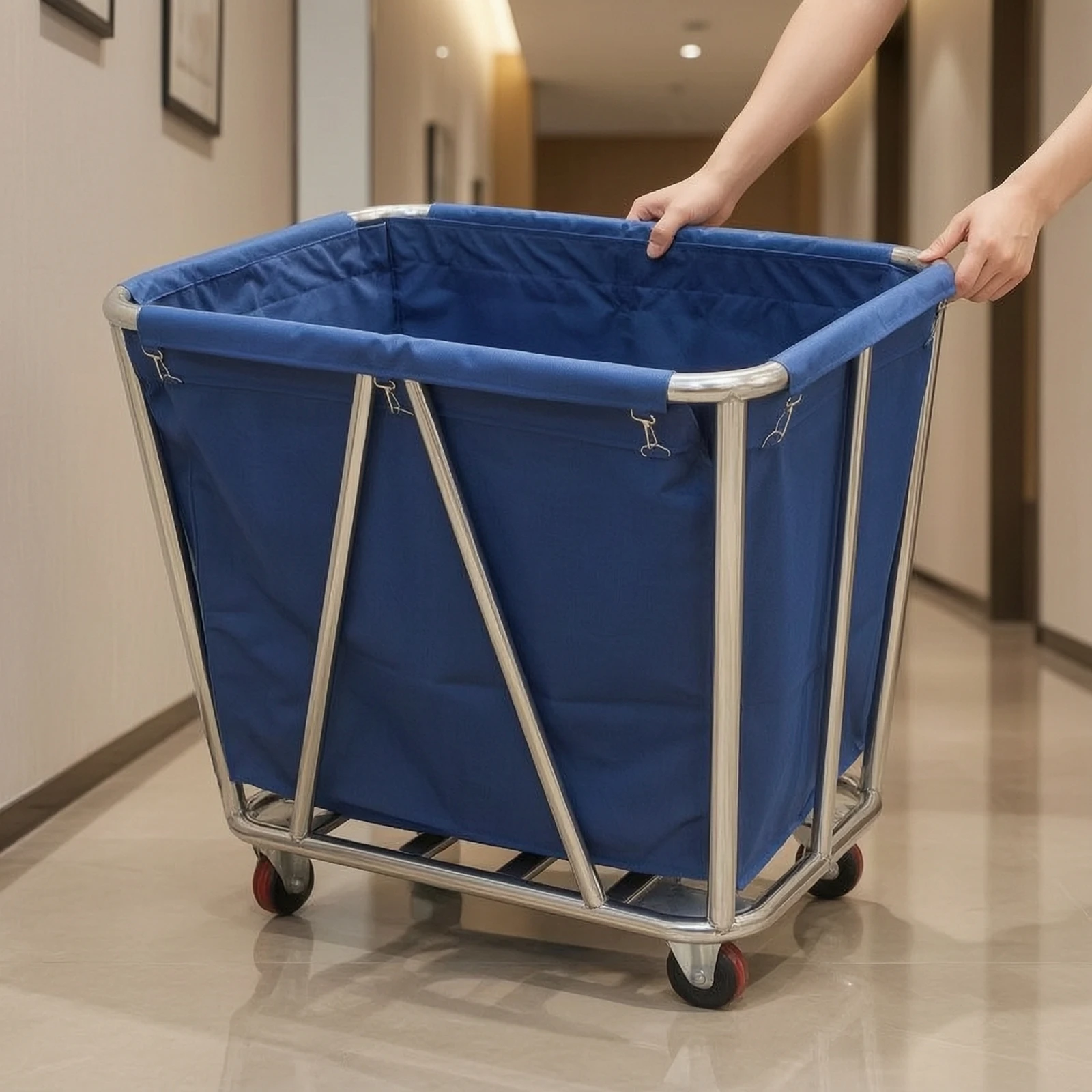 linen-cart-with-bag-commercial-laundry-cart-with-bag-laundry-trolley-with-wheels-sturdy-rolling-for-housekeepers-hotels