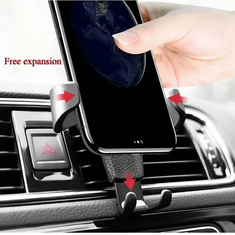 Universal Car Mobile Phone Bracket Air Vent Mount Clip Car Cellphone Holder For 4.0-7 Inch Phones Air Outlet Navigation Bracket view 2