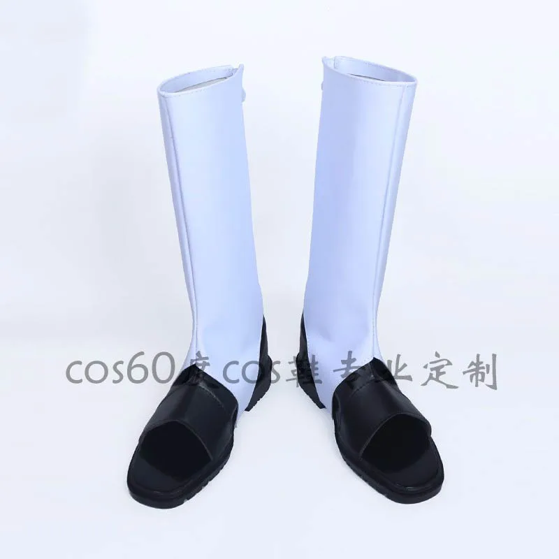 Anime Uchiha Obito Cosplay Shoes White Handmade Faux Leather Boots Carnival Party Halloween Boots