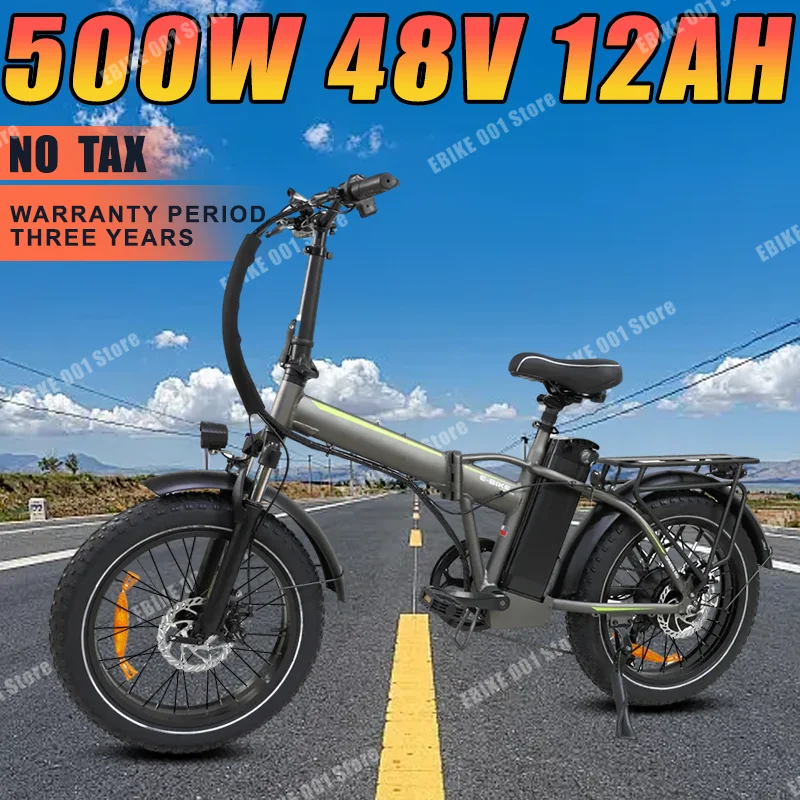 

EU Stock Folding Electric Bicycle 48V13AH 250W 500W 750W 20inch Fat Tire Ebike City Road Beach Electric Bike bicicleta eléctrica