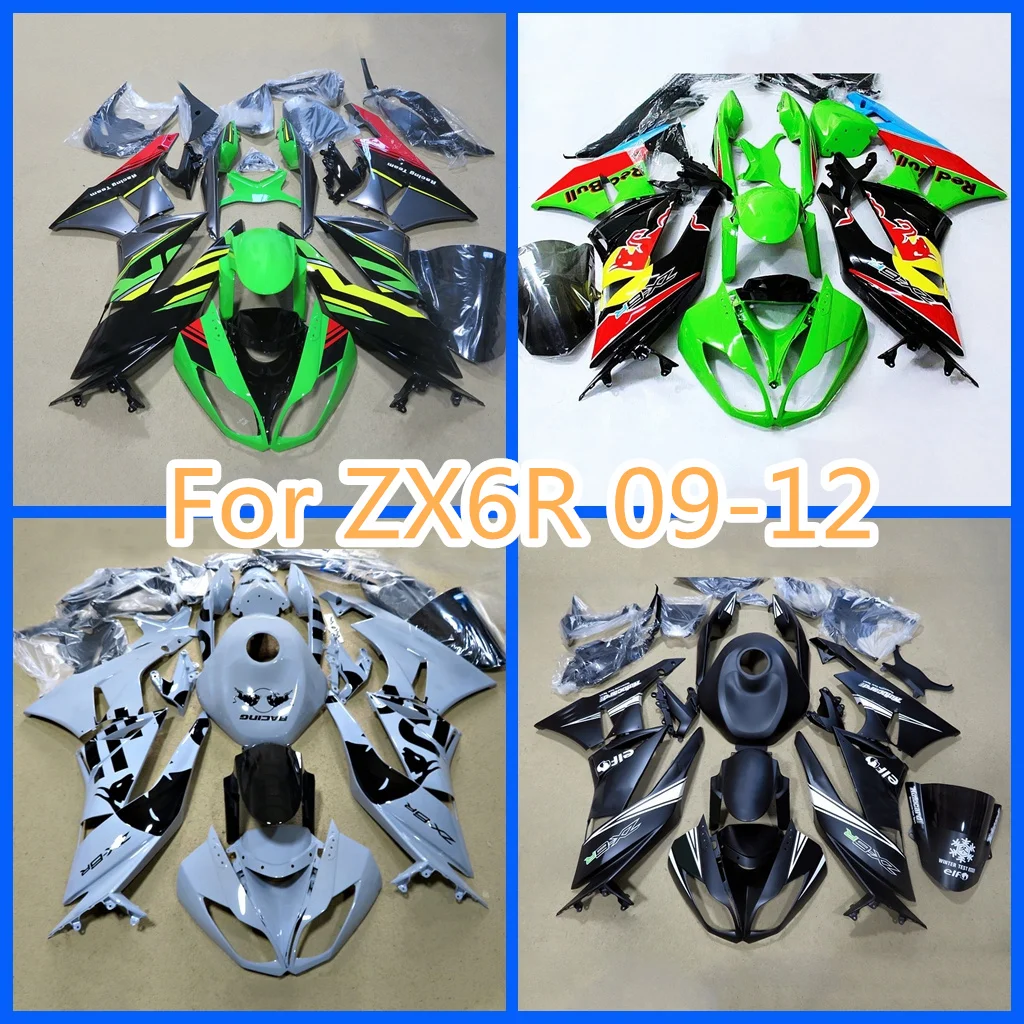 Injection Mold Fairings for KAWASAKI ZX-6R 09 10 11 12 High Quality ZX6R 2009-2012 Sportbike Body Rebuild Street Sport Bodywork