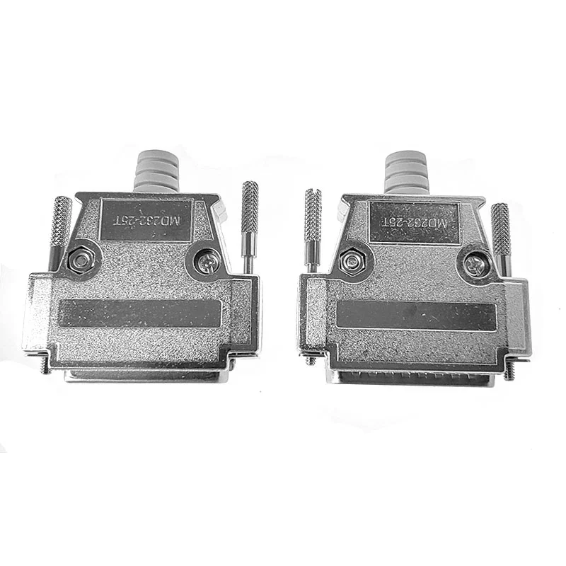 25P Male Female Connector DB25 Gold-plated Connector Industrial 25-pin Plug with Metal Shell for LED Communication Converter