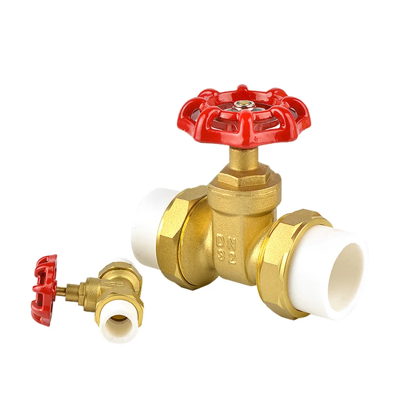 

PPR Brass Gate Valve PPR20/25/32/40/50/63 Hot Melt Double Union Tap Water Pipe Switch