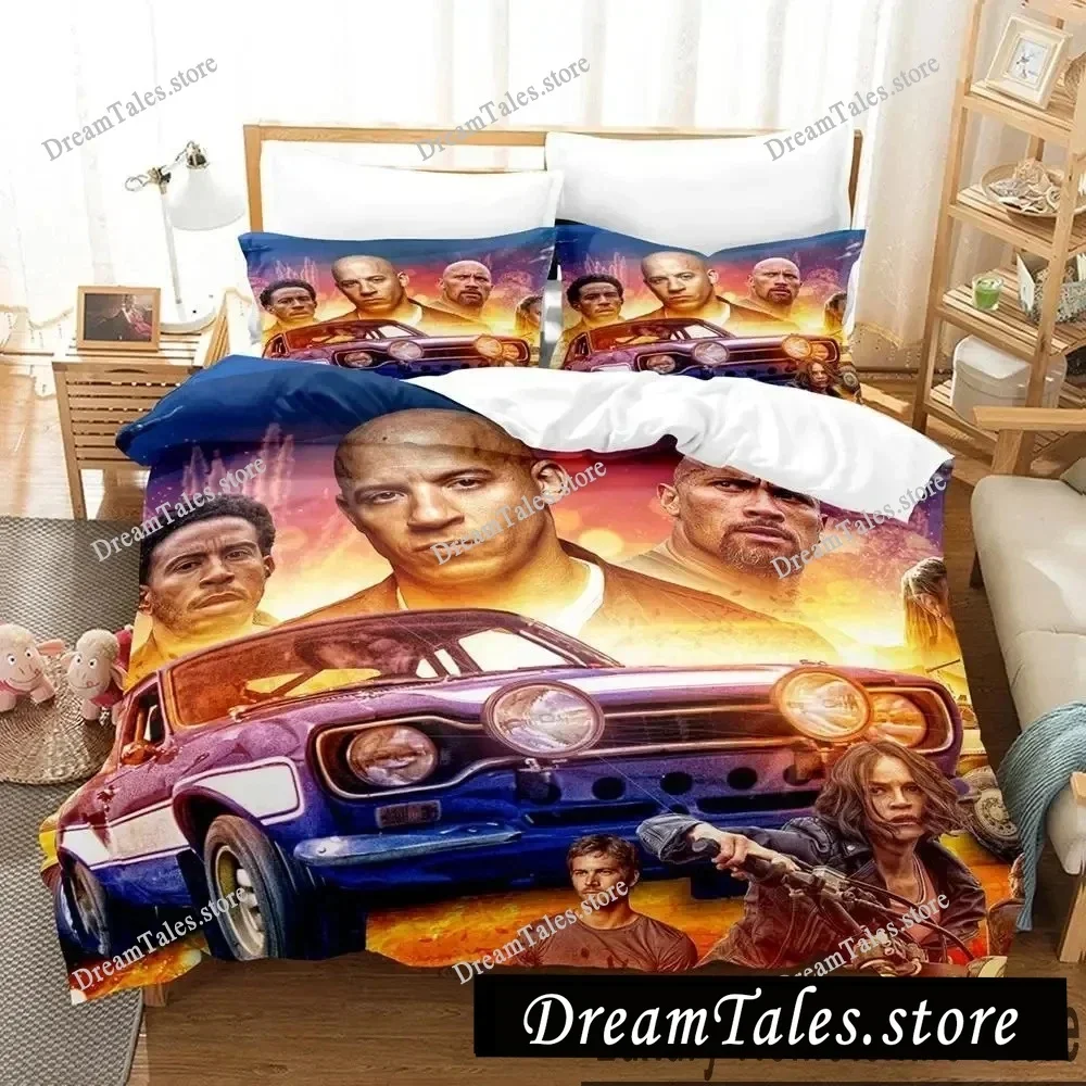 

3D Print Fast And Furious Bedding Set Boys Girls Twin Queen King Size Duvet Cover Pillowcase Bed Boys Adult Home Textileextile74