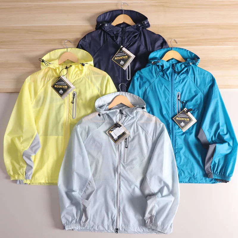 

Lightweight Outdoor Couples Sun Protection Clothing Skin Jaet Cool Color Blo Zipper Hat Outdoor Qui Dry Reflective Jaet