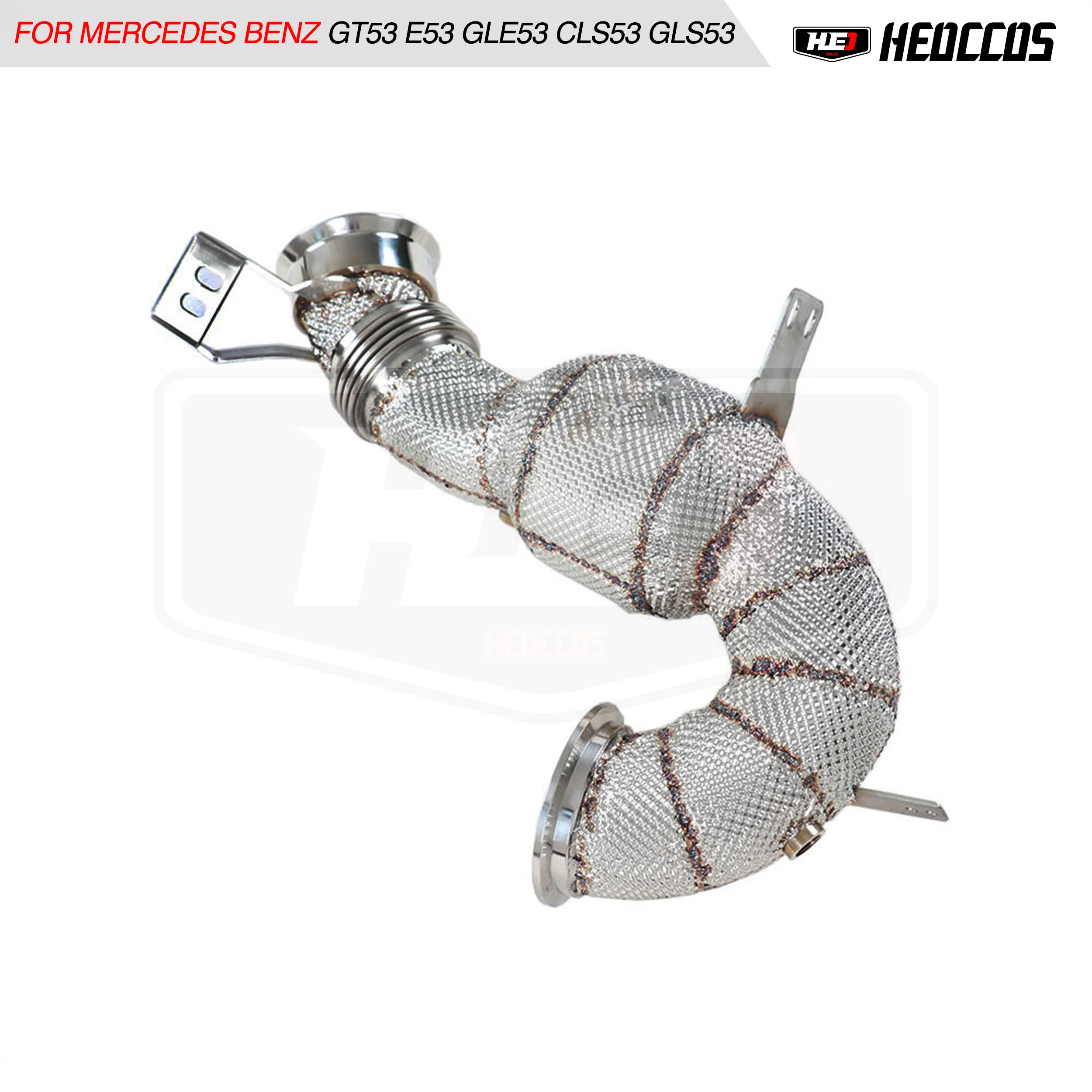 HEO Stainless steel 304 Exhaust FOR Mercedes Benz AMG GT50 GT53 GT43 E53 GLE53 CLS53 GLS53 M256 Downpipe