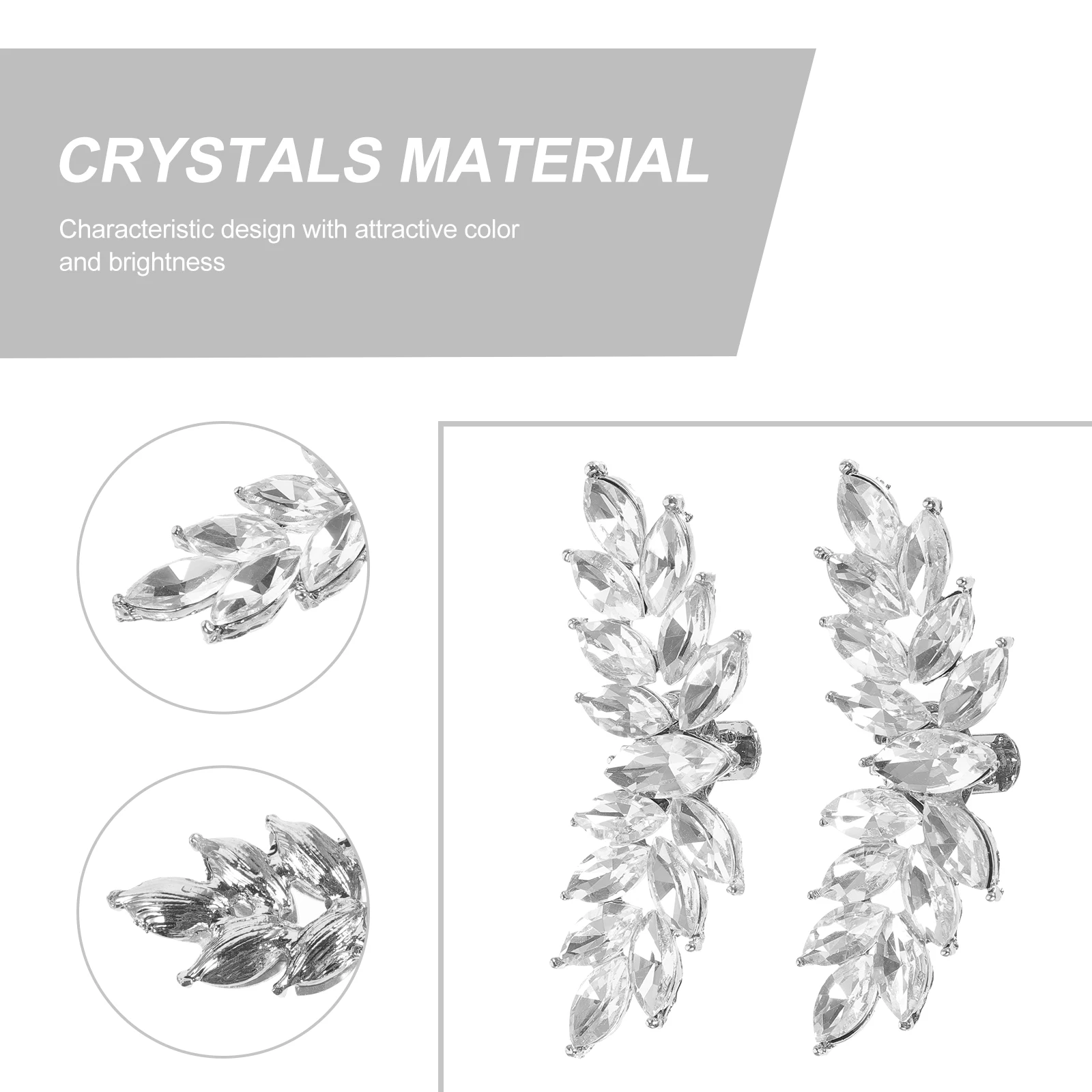 

Crystal Shoe Clips for Women Rhinestone Buckle Wedding Decoration Shoe Accessories Brightness Design Fashion Jewelry