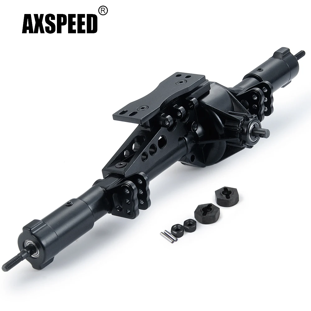 AXSPEED Aluminum Alloy Straight Axle with Base for Axial Wraith 90018 1/10 RC Crawler Car Truck Model Upgrade Parts